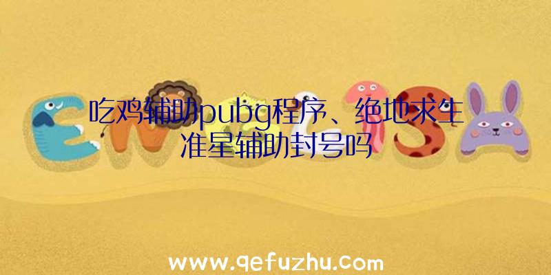 吃鸡辅助pubg程序、绝地求生准星辅助封号吗