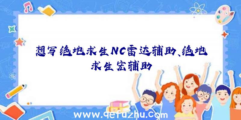 想写绝地求生NC雷达辅助、绝地求生宏辅助