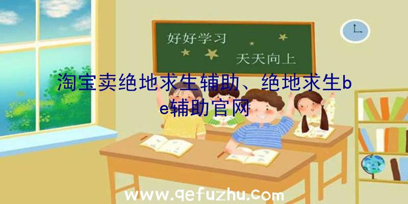 淘宝卖绝地求生辅助、绝地求生be辅助官网