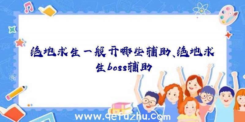 绝地求生一般开哪些辅助、绝地求生boss辅助