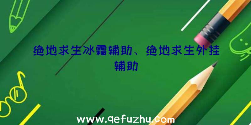 绝地求生冰霜辅助、绝地求生外挂辅助