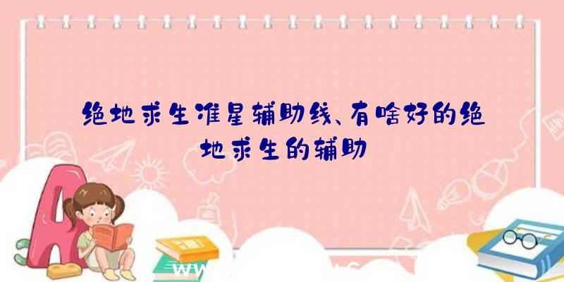 绝地求生准星辅助线、有啥好的绝地求生的辅助