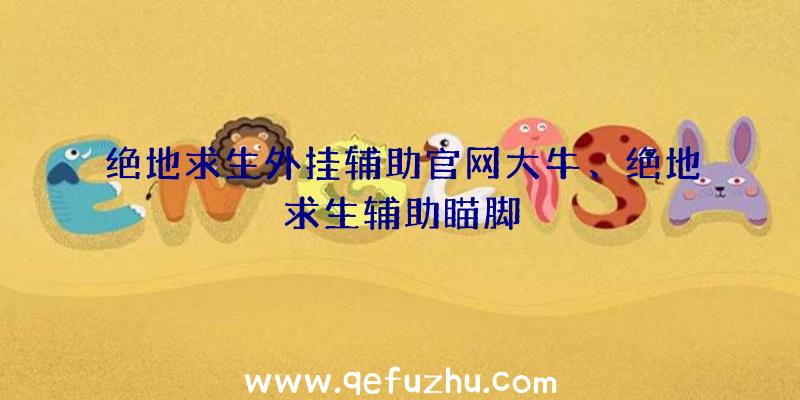 绝地求生外挂辅助官网大牛、绝地求生辅助瞄脚