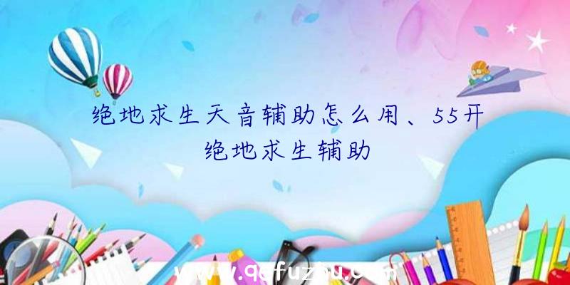 绝地求生天音辅助怎么用、55开绝地求生辅助