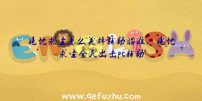 绝地求生怎么关掉辅助瞄准、绝地求生全民出击pc辅助