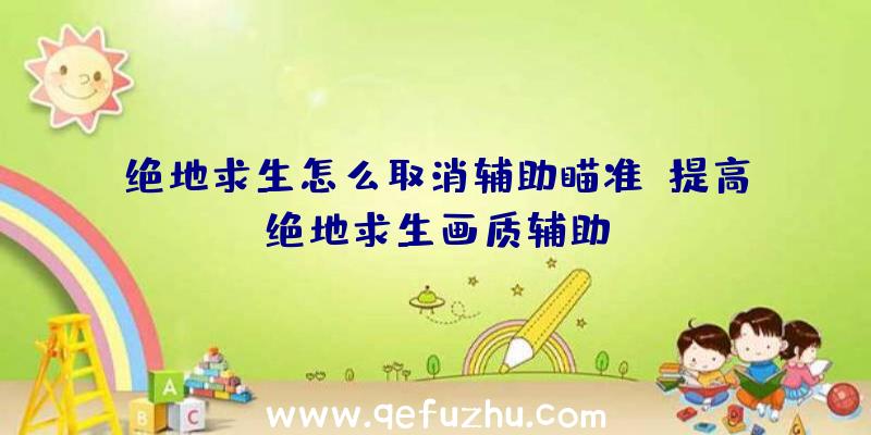 绝地求生怎么取消辅助瞄准、提高绝地求生画质辅助
