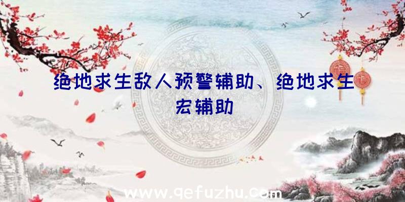 绝地求生敌人预警辅助、绝地求生宏辅助
