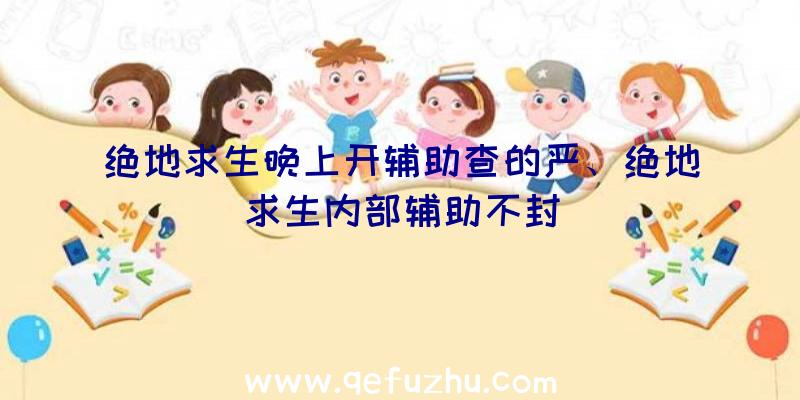 绝地求生晚上开辅助查的严、绝地求生内部辅助不封