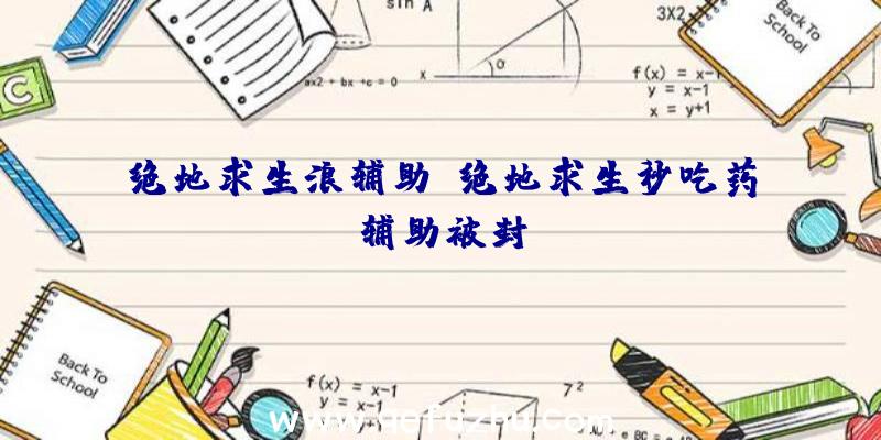 绝地求生浪辅助、绝地求生秒吃药辅助被封