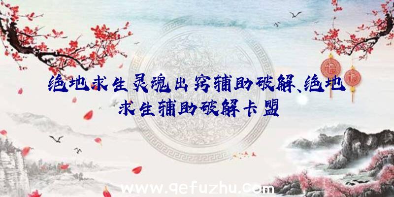 绝地求生灵魂出窍辅助破解、绝地求生辅助破解卡盟