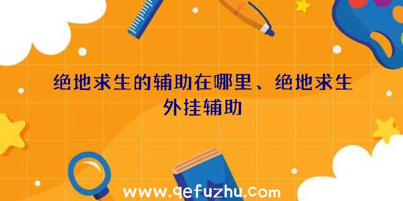 绝地求生的辅助在哪里、绝地求生外挂辅助