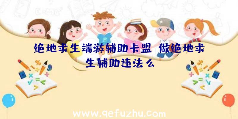 绝地求生端游辅助卡盟、做绝地求生辅助违法么