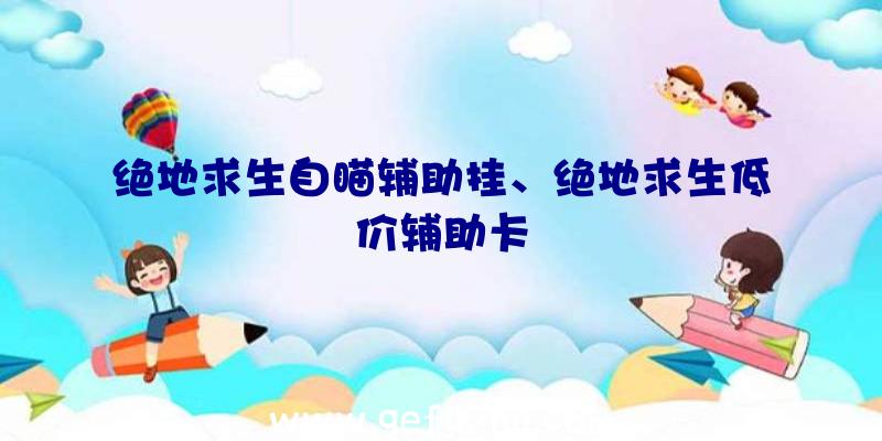 绝地求生自瞄辅助挂、绝地求生低价辅助卡