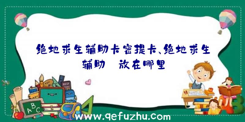绝地求生辅助卡密提卡、绝地求生辅助
