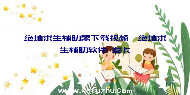 绝地求生辅助器下载视频、绝地求生辅助软件
