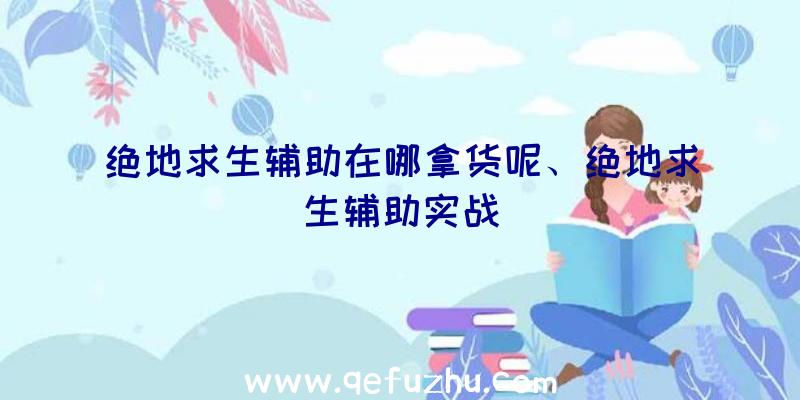 绝地求生辅助在哪拿货呢、绝地求生辅助实战