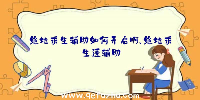 绝地求生辅助如何开启啊、绝地求生透辅助