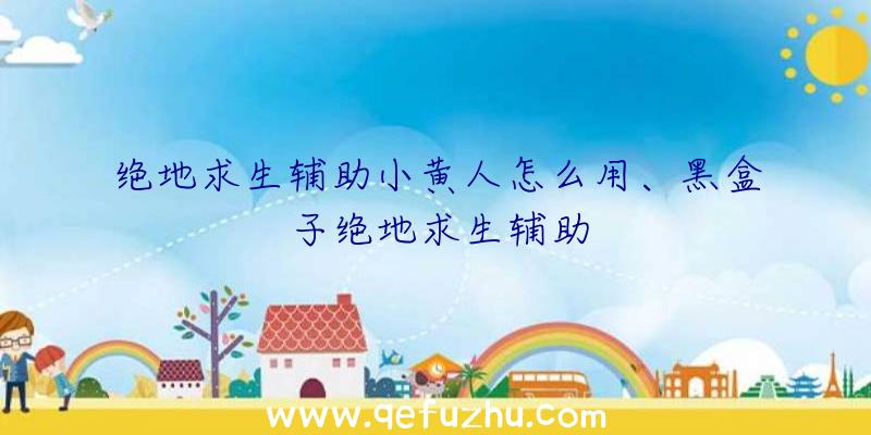 绝地求生辅助小黄人怎么用、黑盒子绝地求生辅助