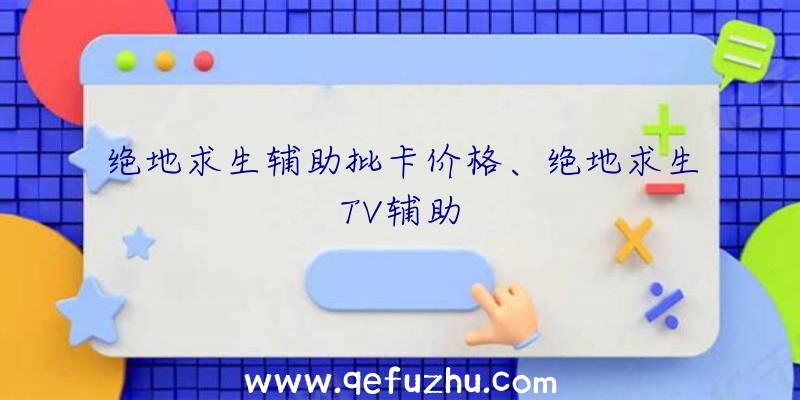 绝地求生辅助批卡价格、绝地求生TV辅助