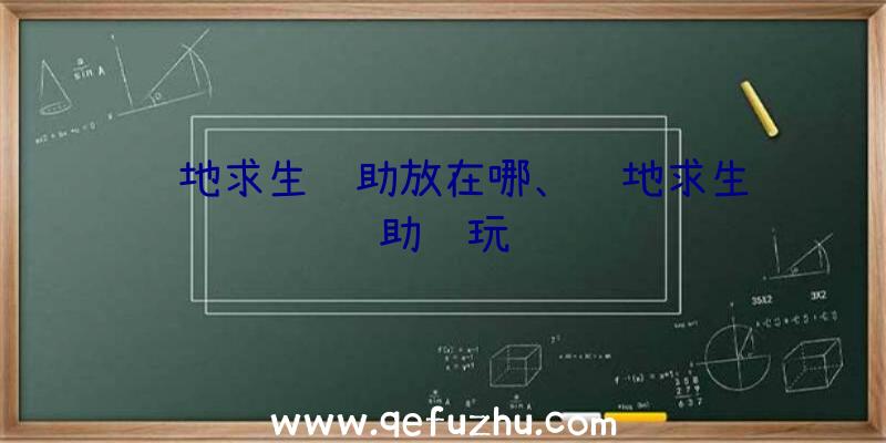 绝地求生辅助放在哪、绝地求生辅助试玩