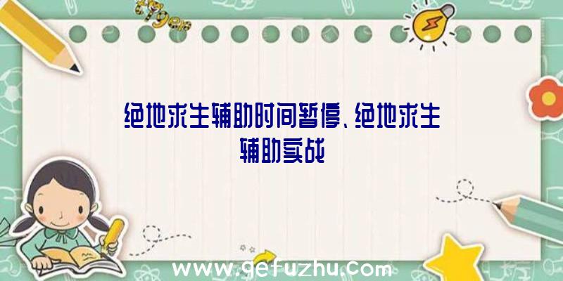 绝地求生辅助时间暂停、绝地求生辅助实战