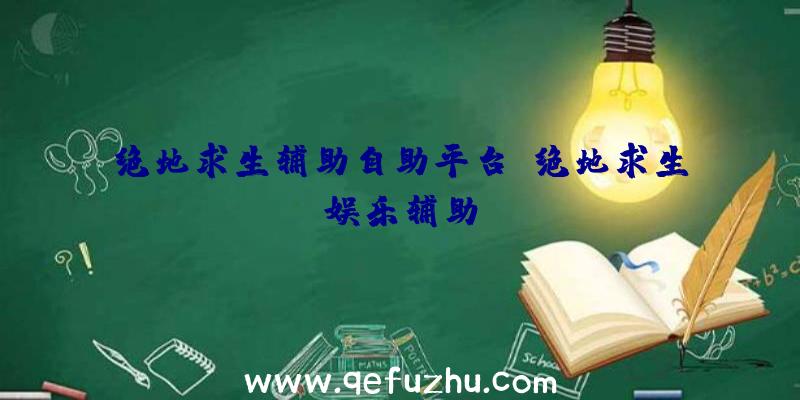 绝地求生辅助自助平台、绝地求生娱乐辅助