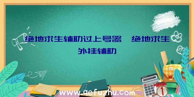 绝地求生辅助过上号器、绝地求生外挂辅助