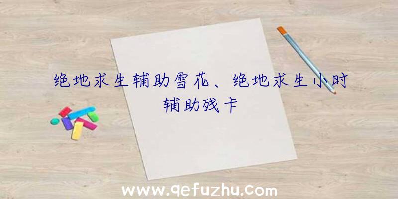 绝地求生辅助雪花、绝地求生小时辅助残卡
