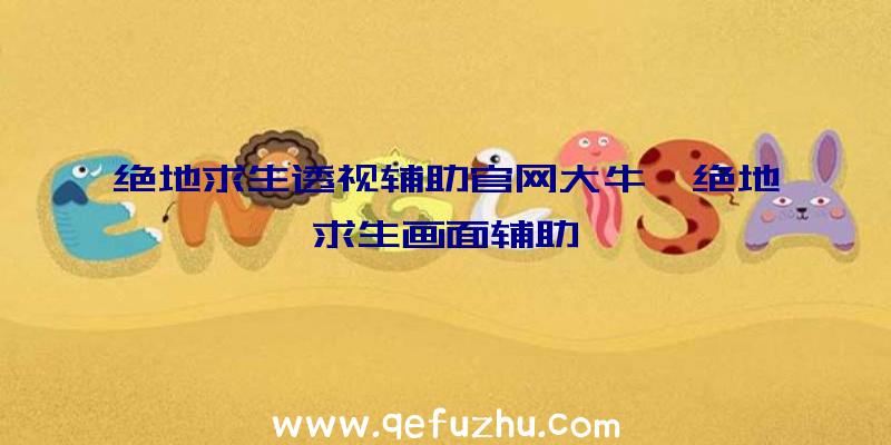 绝地求生透视辅助官网大牛、绝地求生画面辅助