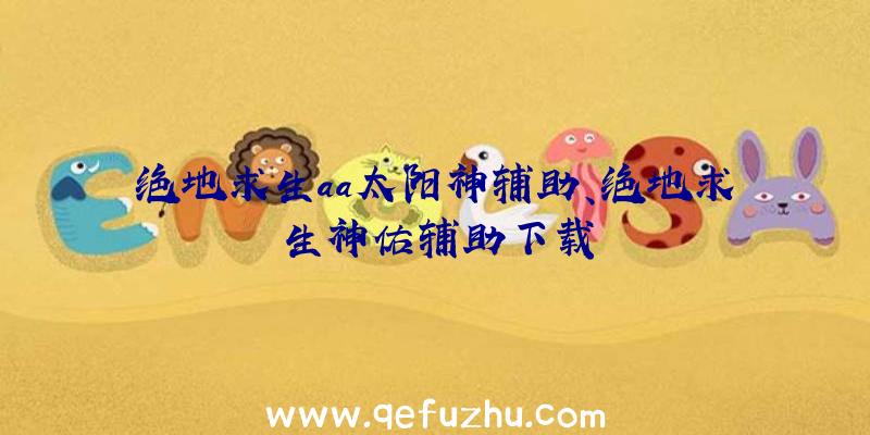 绝地求生aa太阳神辅助、绝地求生神佑辅助下载