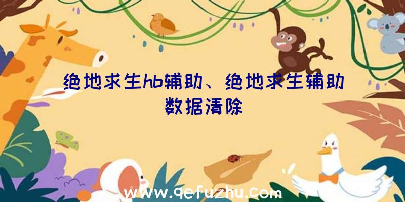 绝地求生hb辅助、绝地求生辅助数据清除