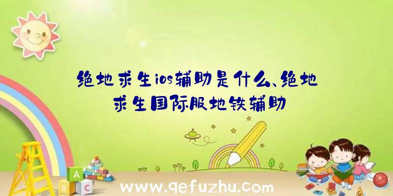 绝地求生ios辅助是什么、绝地求生国际服地铁辅助