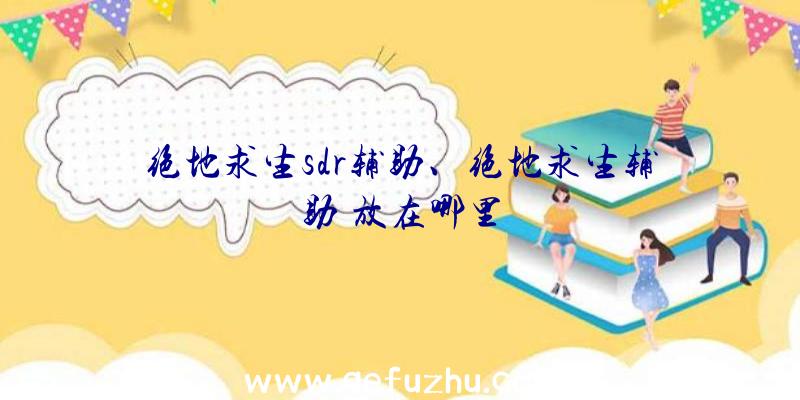 绝地求生sdr辅助、绝地求生辅助
