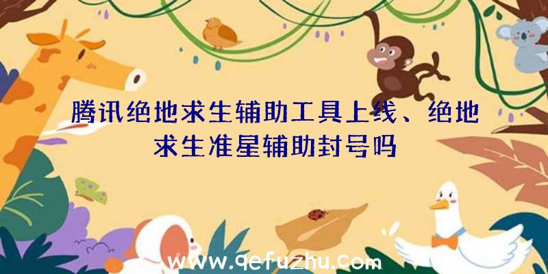 腾讯绝地求生辅助工具上线、绝地求生准星辅助封号吗