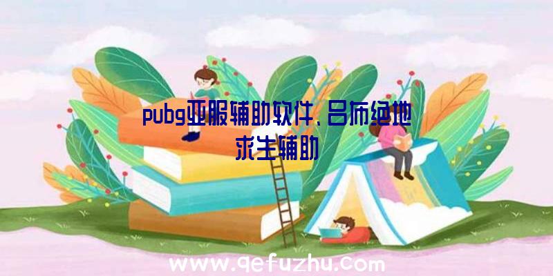 pubg亚服辅助软件、吕布绝地求生辅助