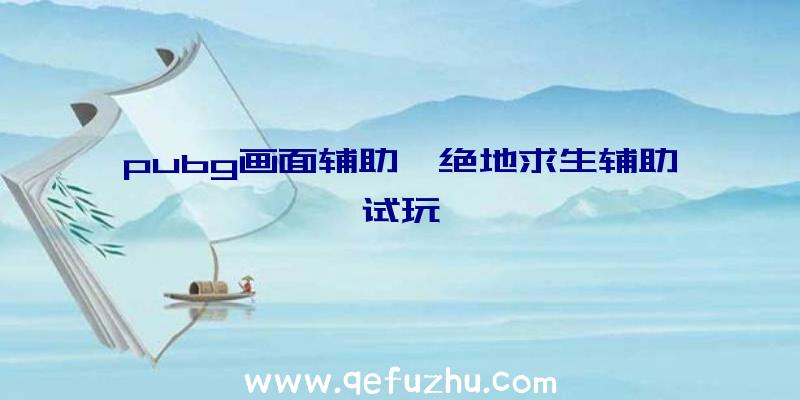 pubg画面辅助、绝地求生辅助试玩