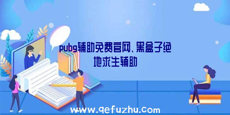 pubg辅助免费官网、黑盒子绝地求生辅助