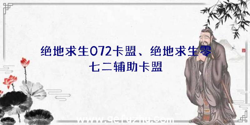 绝地求生072卡盟、绝地求生零七二辅助卡盟