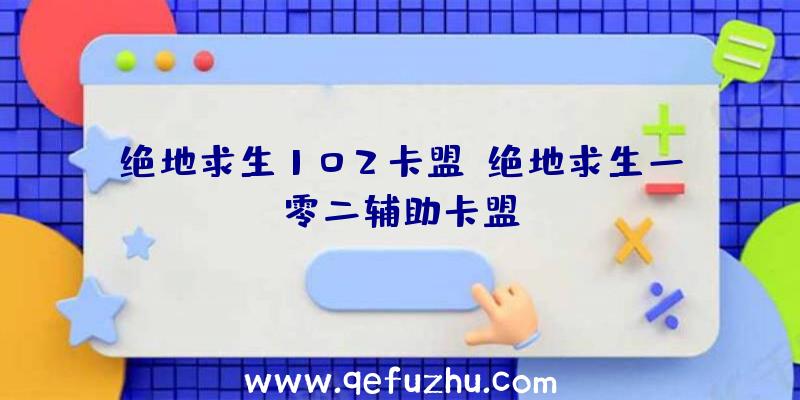绝地求生102卡盟、绝地求生一零二辅助卡盟