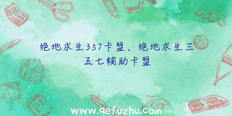 绝地求生357卡盟、绝地求生三五七辅助卡盟