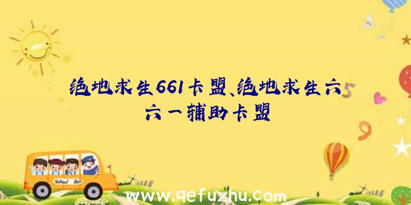 绝地求生661卡盟、绝地求生六六一辅助卡盟